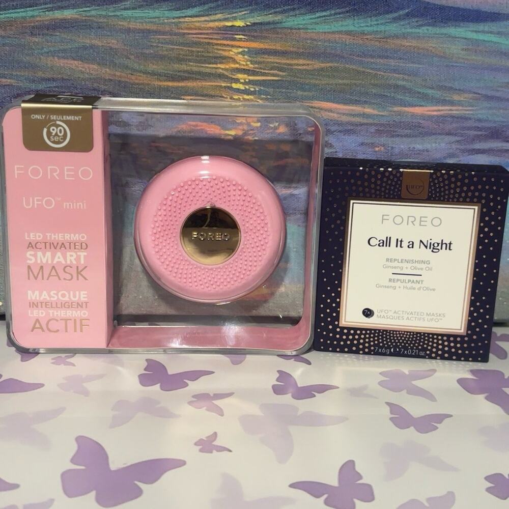 FOREO UFO Mini Pearl Pink + Call It a Night Bundle